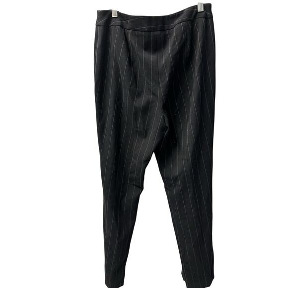 My Michelle Black Pinstripe Pants Women’s 11/12 Dress Trousers Stretch Career - Picture 5 of 5